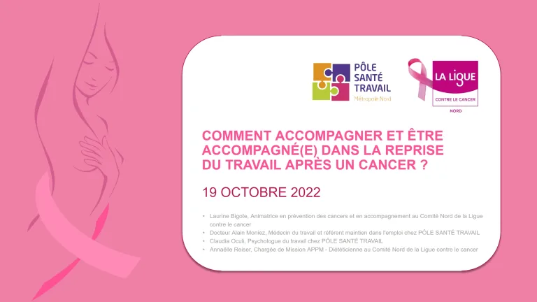 Replay du Webinaire : comment accompagner et être accompagné au travail après un cancer ?