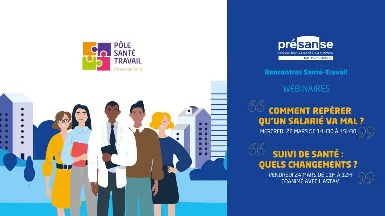 Rencontres Santé-Travail 2023 : deux webinaires organisés par PÔLE SANTÉ TRAVAIL
