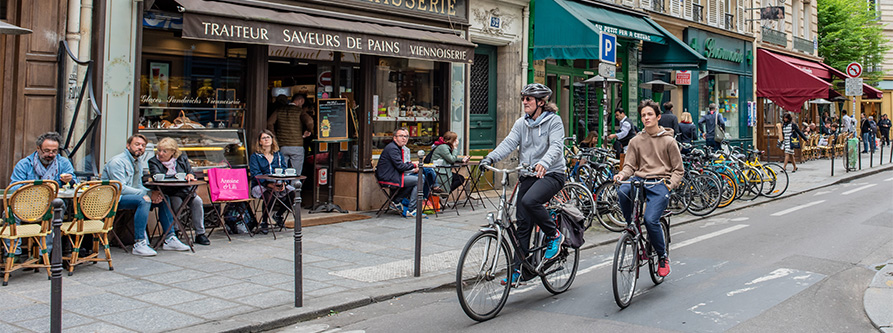 Cyclistes en ville